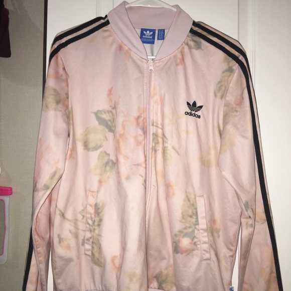 adidas pink floral jacket